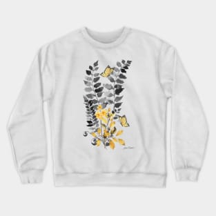 Gold And Black Botanicals D Crewneck Sweatshirt